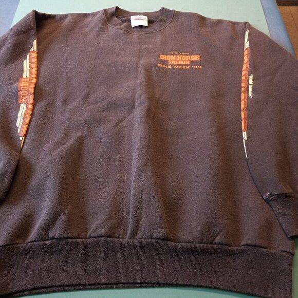 Vintage Ormond Beach Fl 1999 Bike Week Iron Horse Saloon Men's M Sweatshirt - Picture 2 of 8